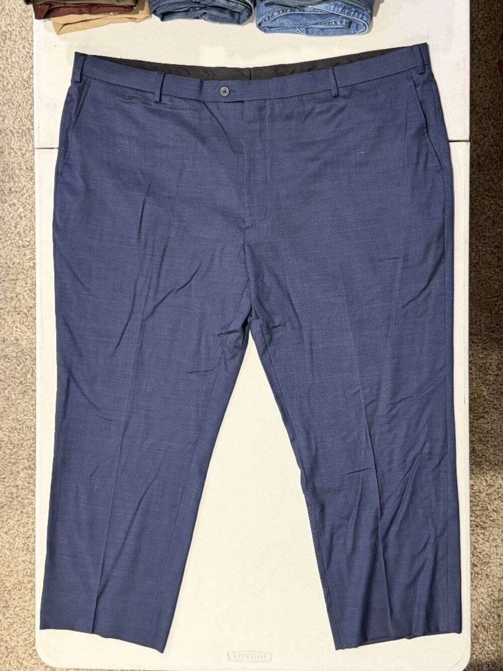 Awearness Kenneth Cole Blue Wool Dress Pants 48x27